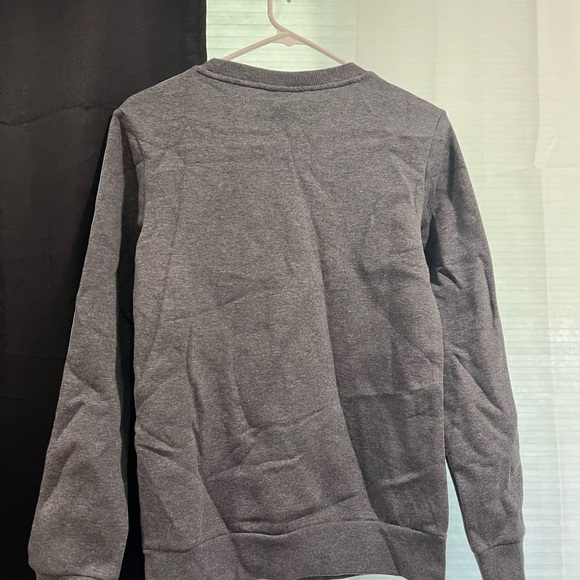 NWT Womens Adidas Gray Crewneck Long Sleeve w/ Blue Signature Stripes Size XS - Picture 5 of 6